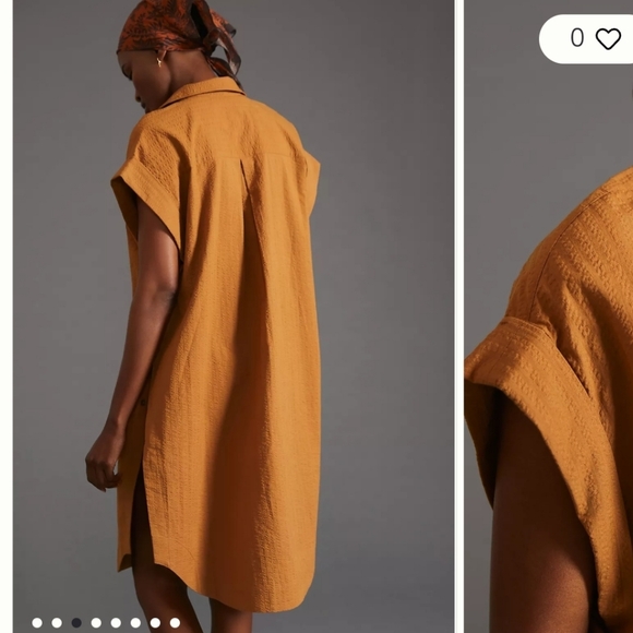 Anthropologie Maeve Brown Button Down Dress - Picture 12 of 16